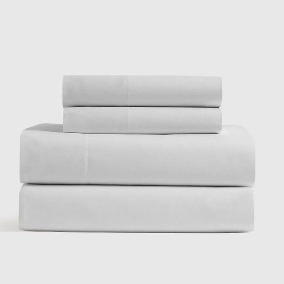 Quince Other - QUINCE Classic Organic Percale Sheet Set King Light Grey 5772